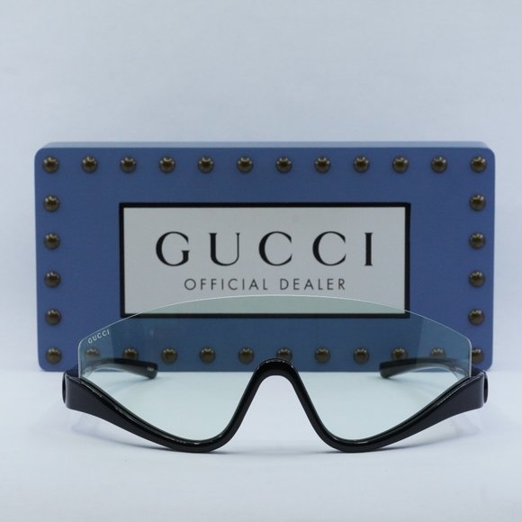 FINAL PRICE NEW GUCCI GG1650S 005 SHINY BLACK GREEN SUNGLASSES main image 5